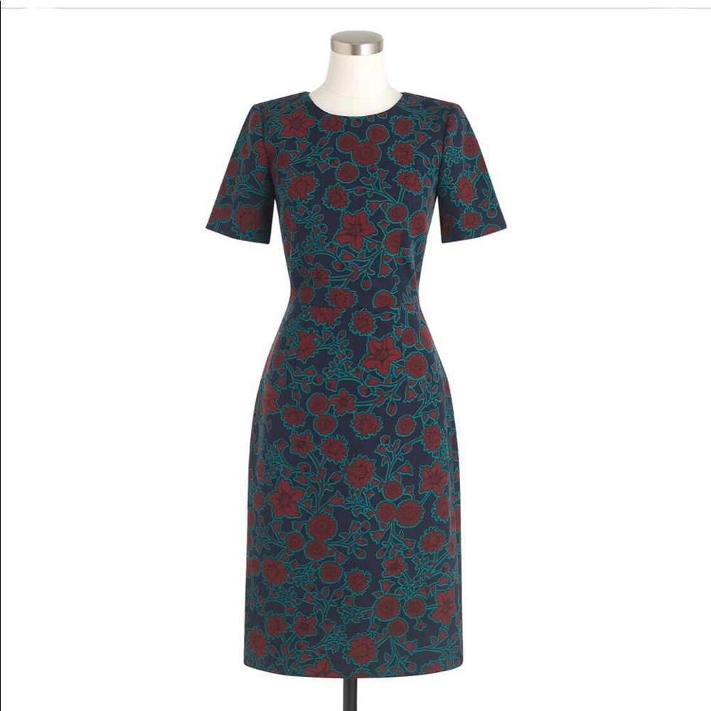JCrew Factory Printed Short Sleeve Dress 6P